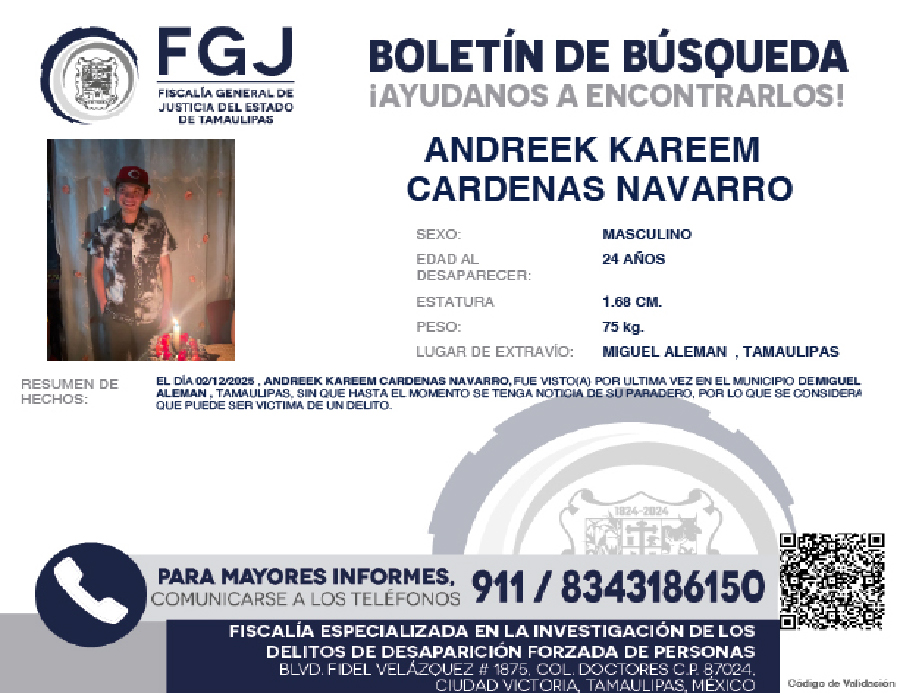 Boletín de Búsqueda Andreek