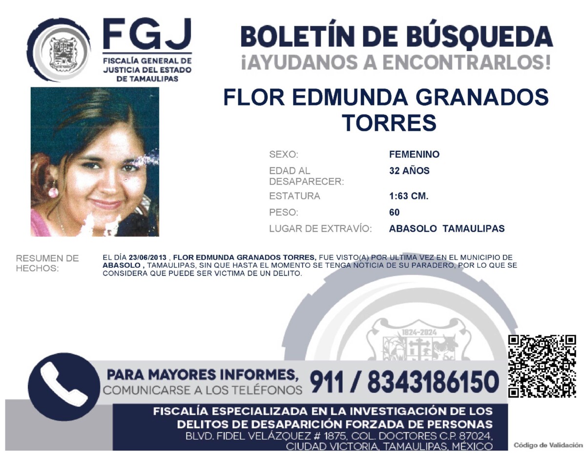 Boletín de Búsqueda Flor Edmunda