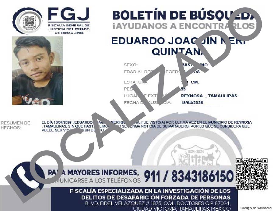 Boletín de Búsqueda Eduardo