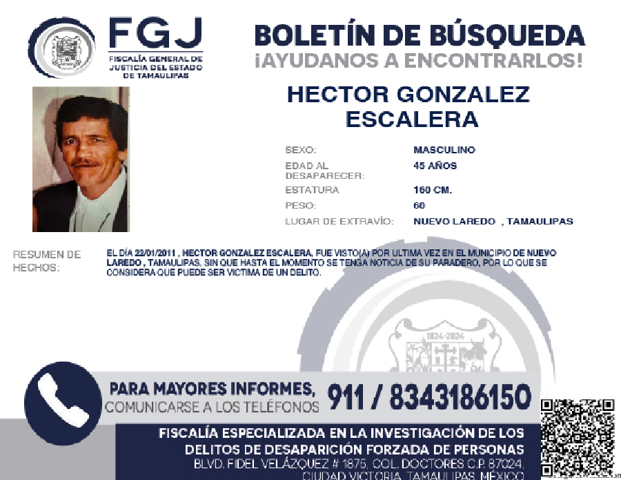 Boletín de Búsqueda Hector Gonzalez