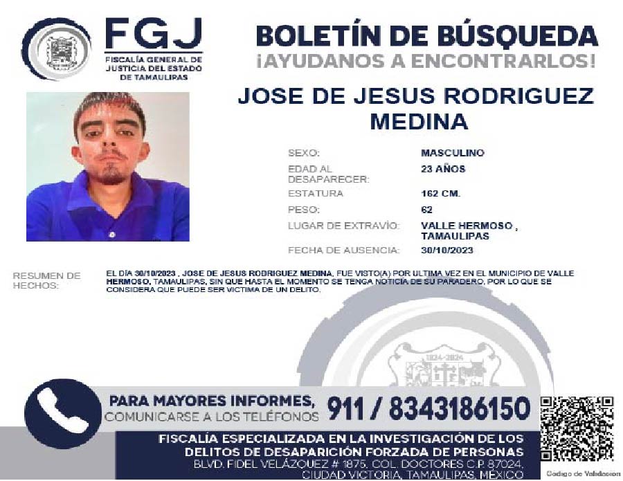 Boletín de Busqueda jose de jesus
