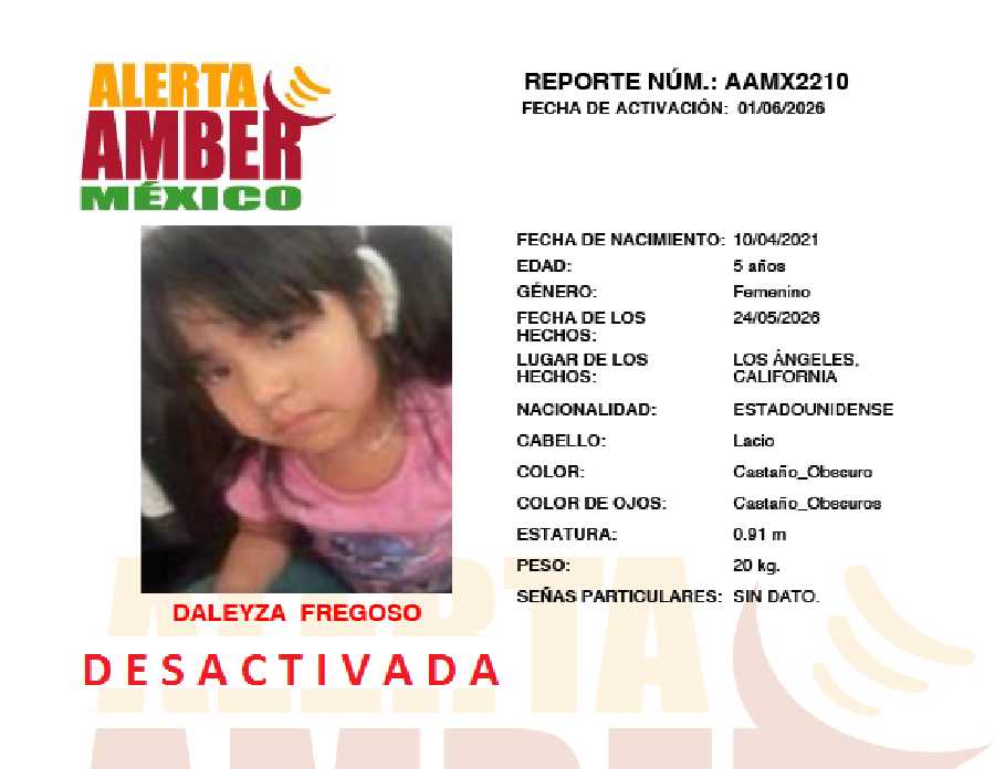 Alerta Amber Daleyza