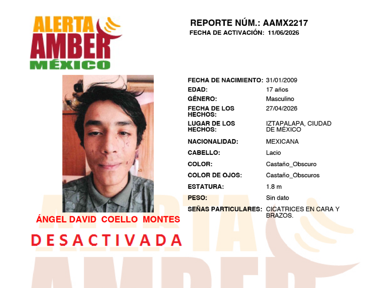 Alerta Amber Angel David