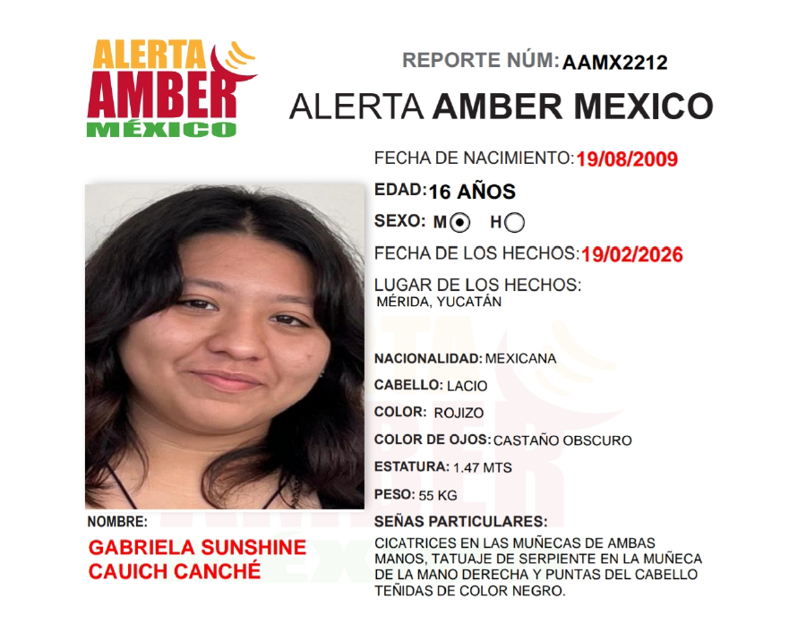 Alerta Amber Gabriela