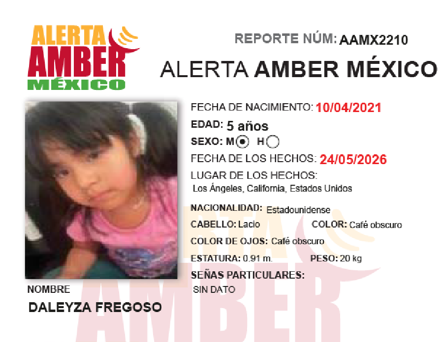 Alerta Amber Daleyza