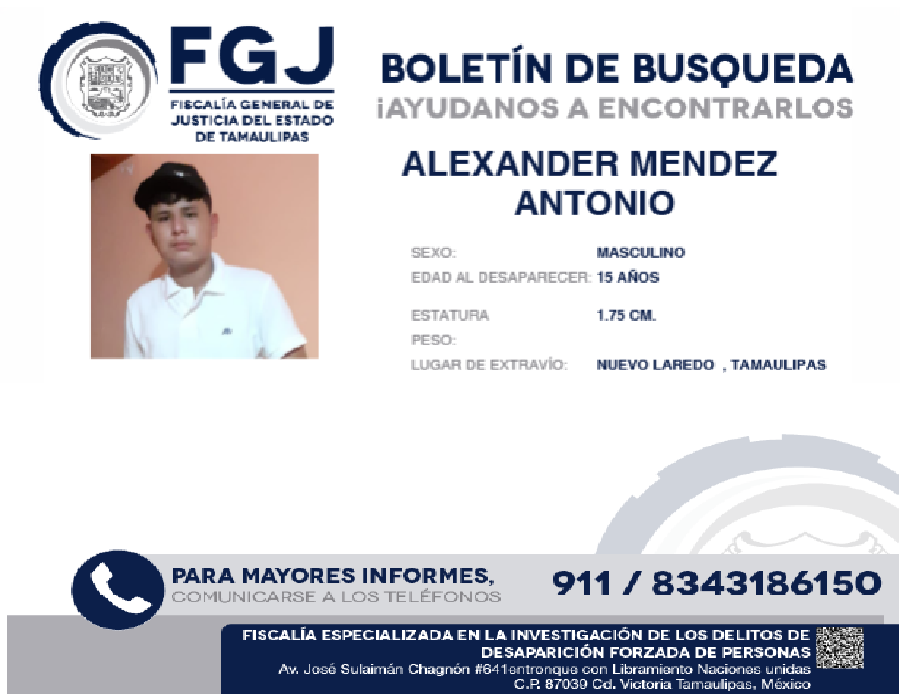 boletín de búsqueda Alexander