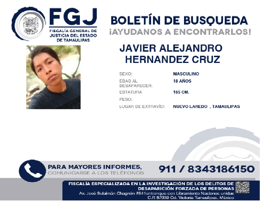 Boletín de Búsqueda Alejandro