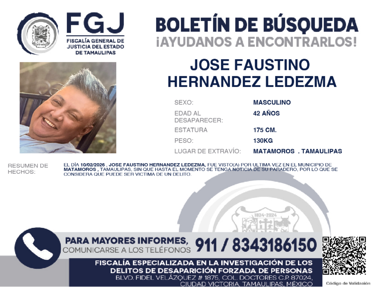 Boletín de Búsqueda Jose Faustino