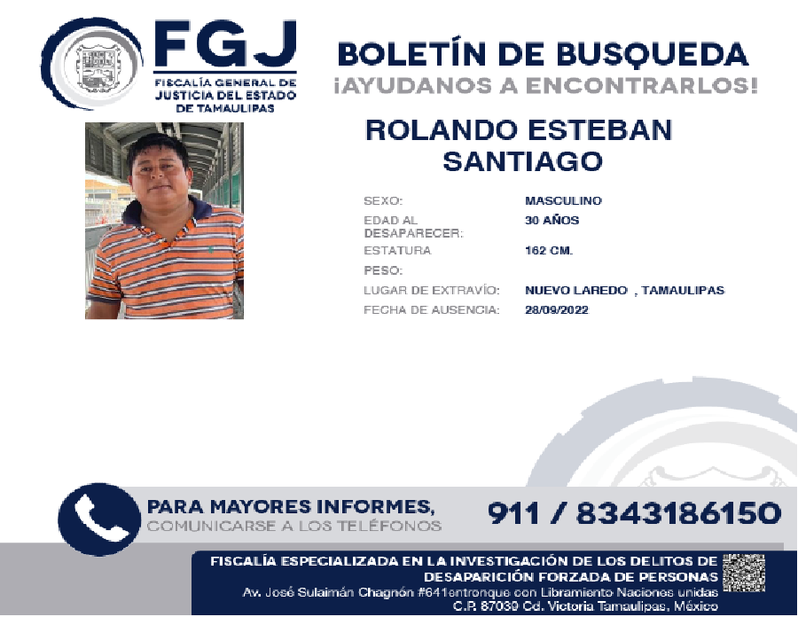 Boletín Búsqueda Orlando Esteban