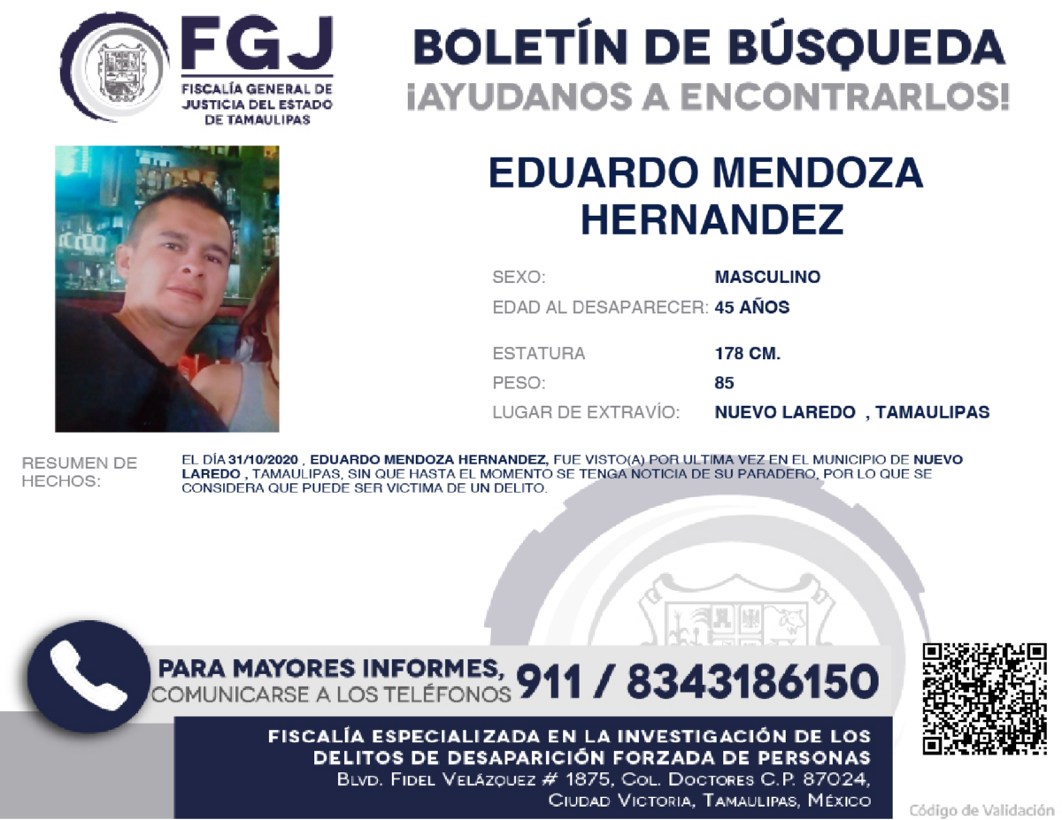 Boletín de Búsqueda Eduardo