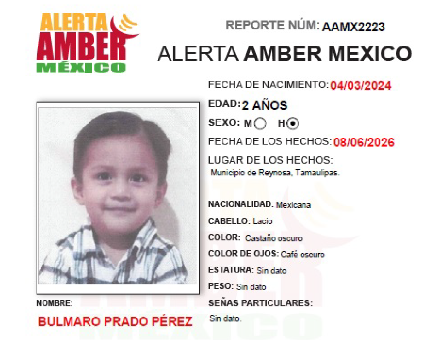Alerta Amber Bulmaro Prado