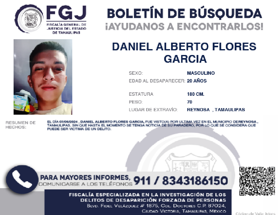 Boletín de Búsqueda Daniel
