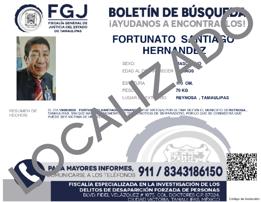 Boletín de Búsqueda Fortunato