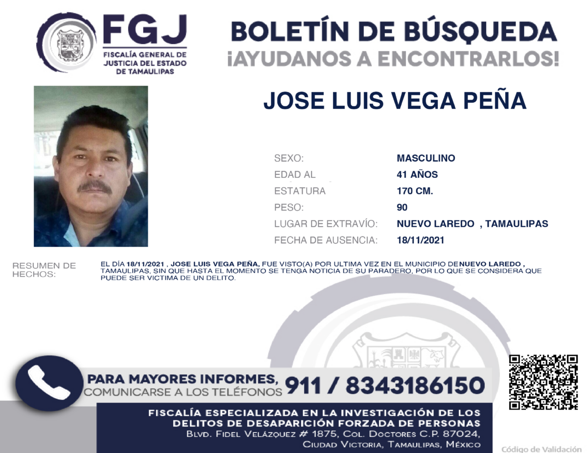 Boletín de Búsqueda José Luis