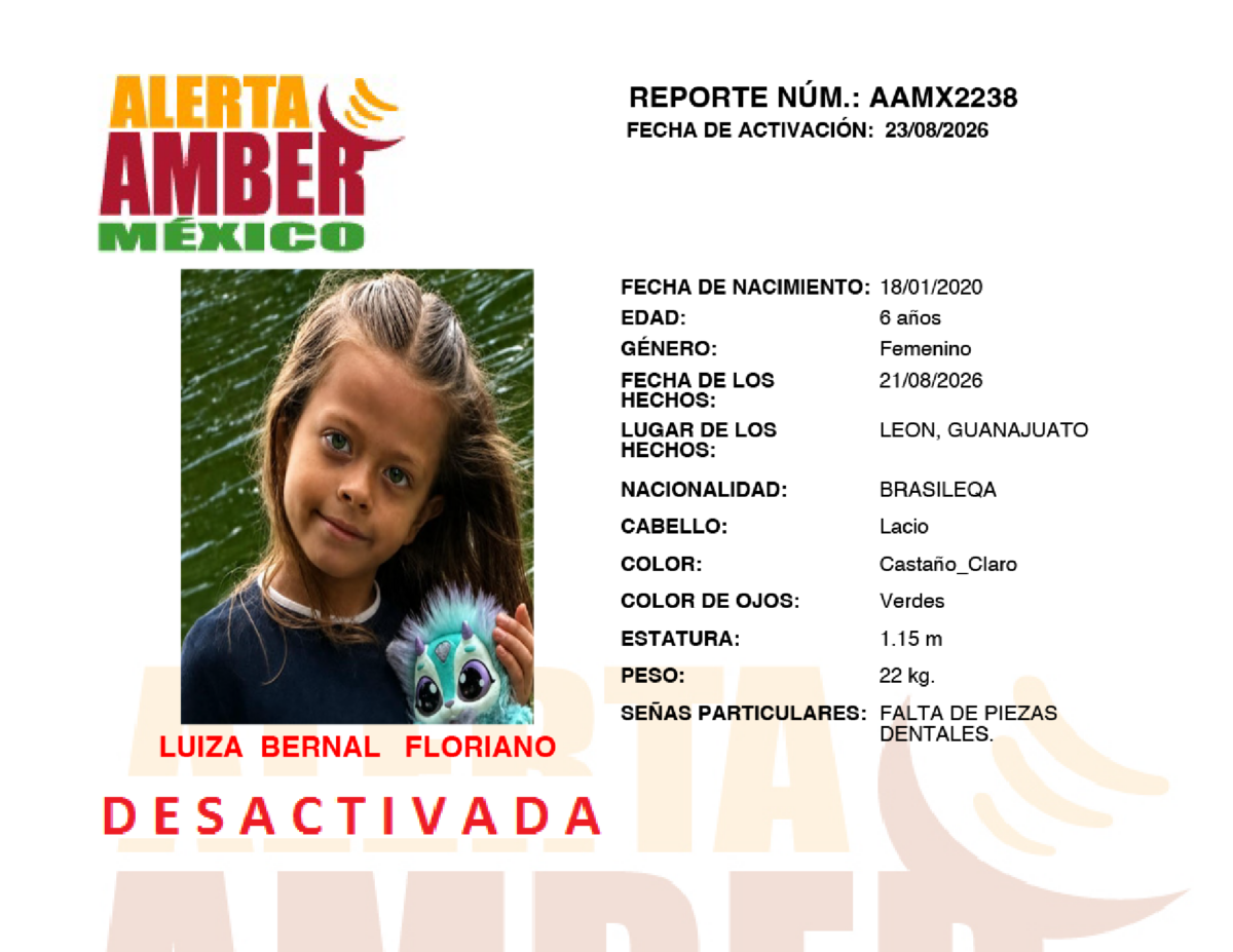Boletín de Búsqueda Luiza