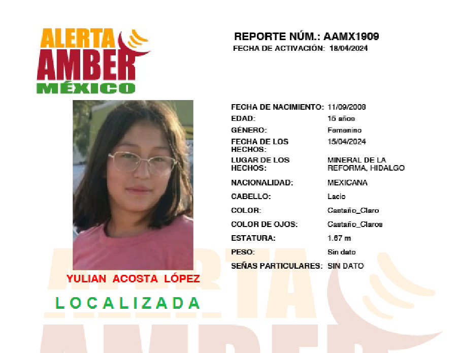 Alerta Amber Yulian