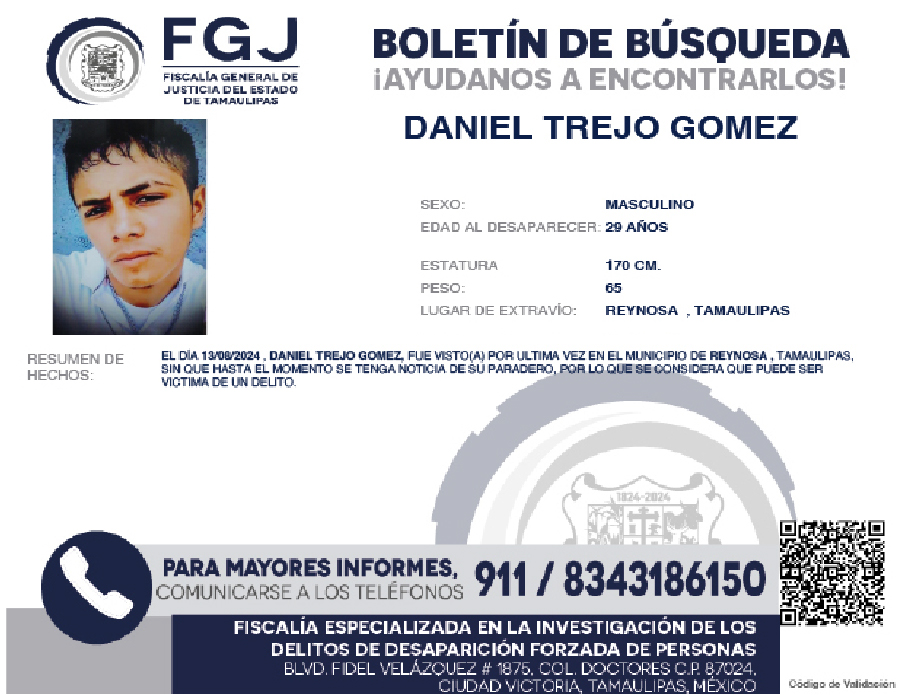 Boletínde Búsqueda Daniel Trejo