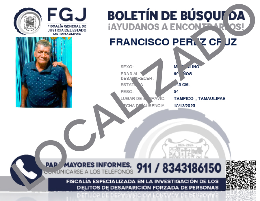 Boletín de búsqueda Francisco
