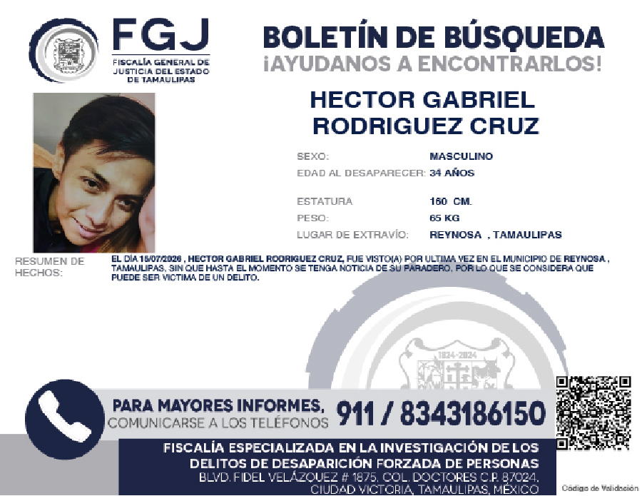 Boletín de Búsqueda Hector Gabriel