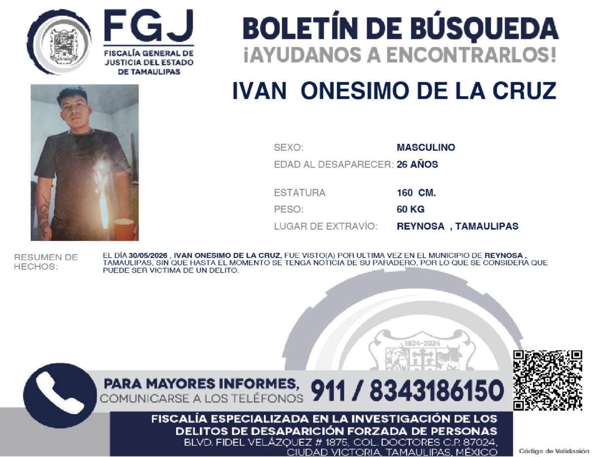 Boletín de Búsqueda Ivan