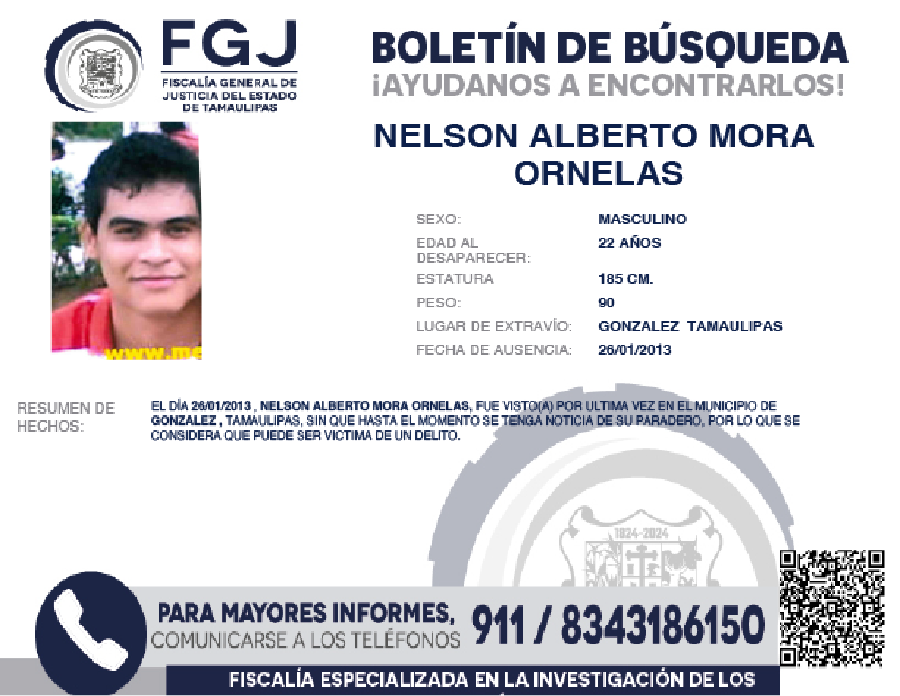 Boletín de Búsqueda Nelson Alberto