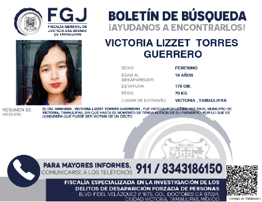Boletín de Búsqueda Victoria