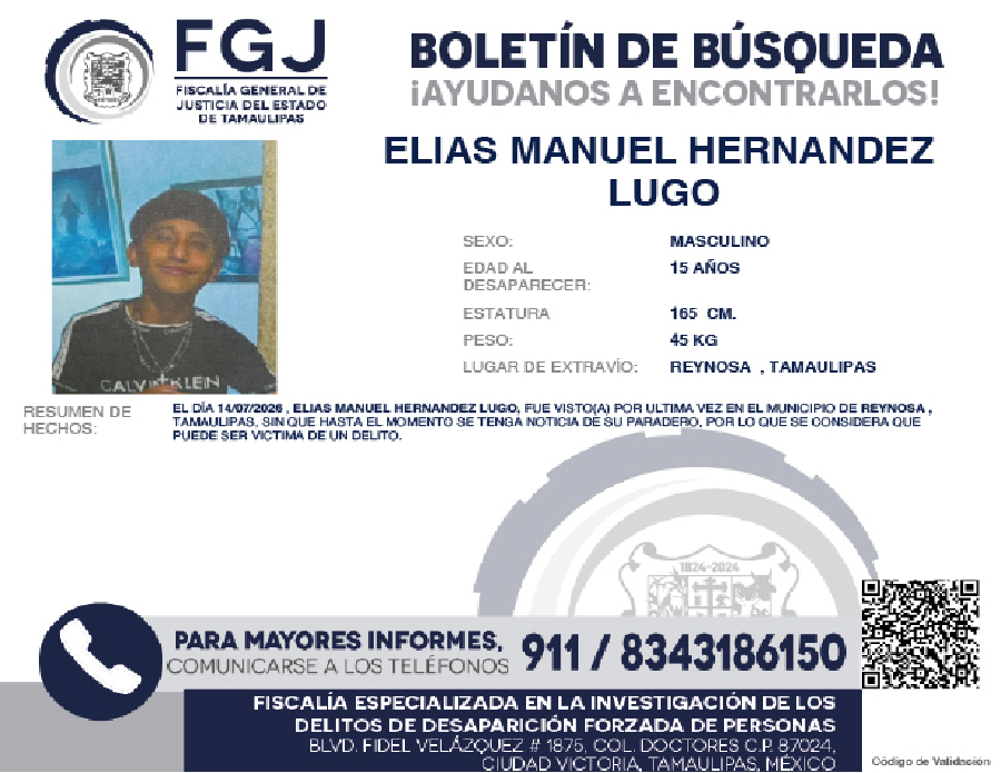 Boletín de búsqueda Elias