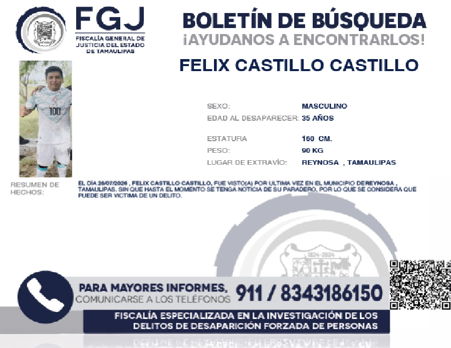 Boletín de búsqueda Felix