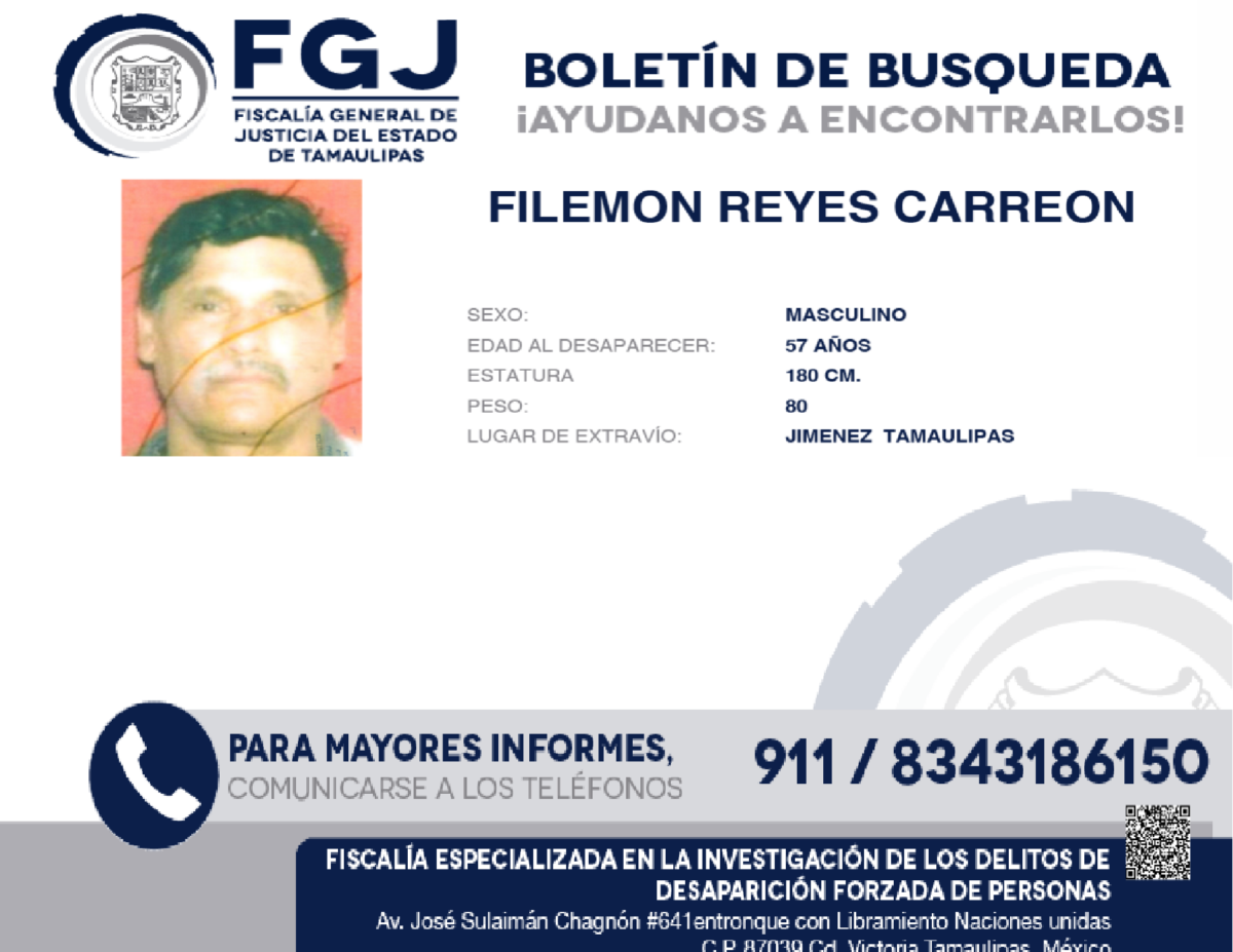 Boletín de búsqueda Filemon