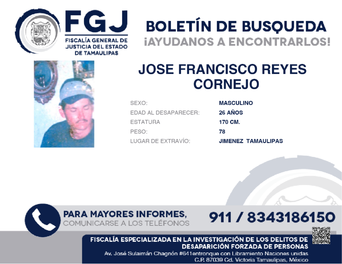 Boletin de busqueda Jose Fco