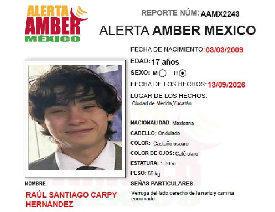 Alerta Amber Raul Santiago