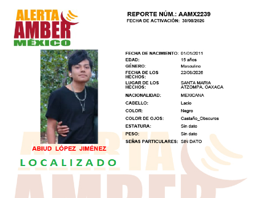 Alerta Amber Abiud