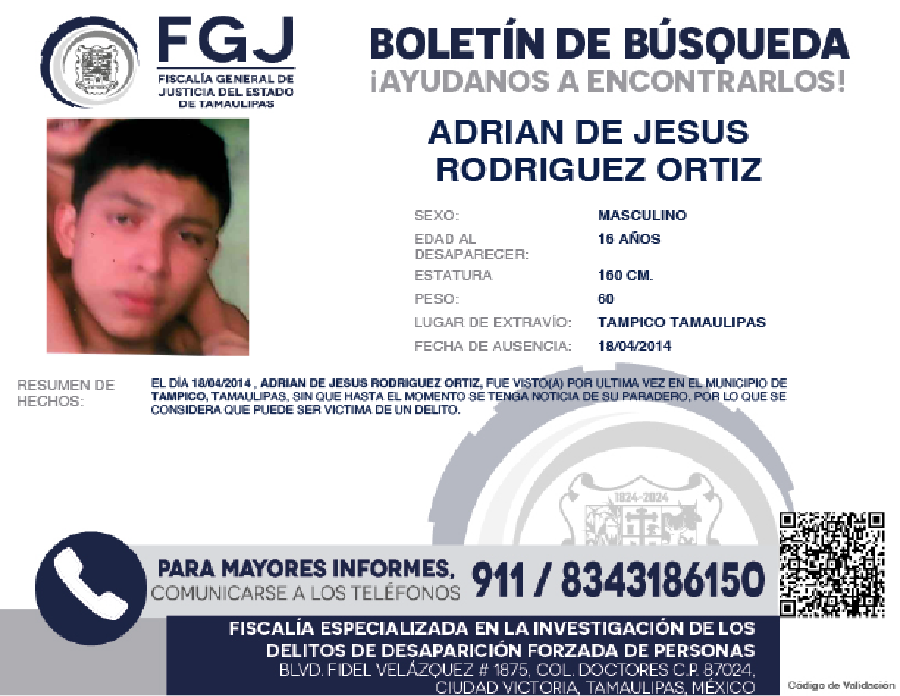 Boletín Busqueda Adrian