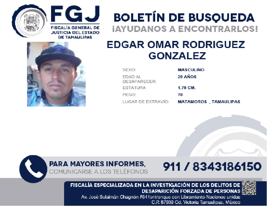 Boletín de Búsqueda Edgar Omar