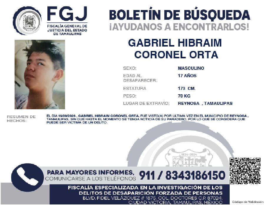 Boletín de Búsqueda Gabriel