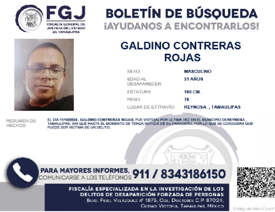 Boletín de Búsqueda Galdino