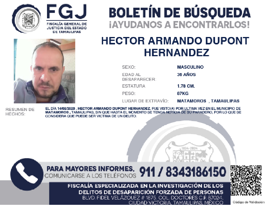 Boletín de Búsqueda Hector Armando