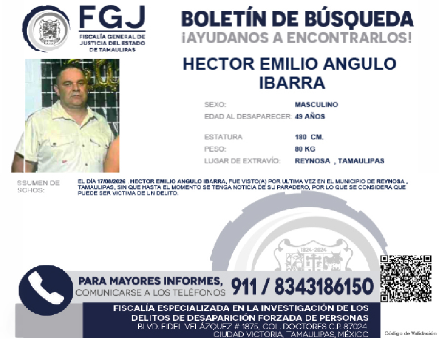 Boletín de Búsqueda Hector Emilio
