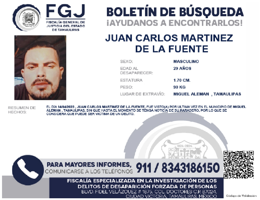 Boletín de Búsqueda Juan Carlos