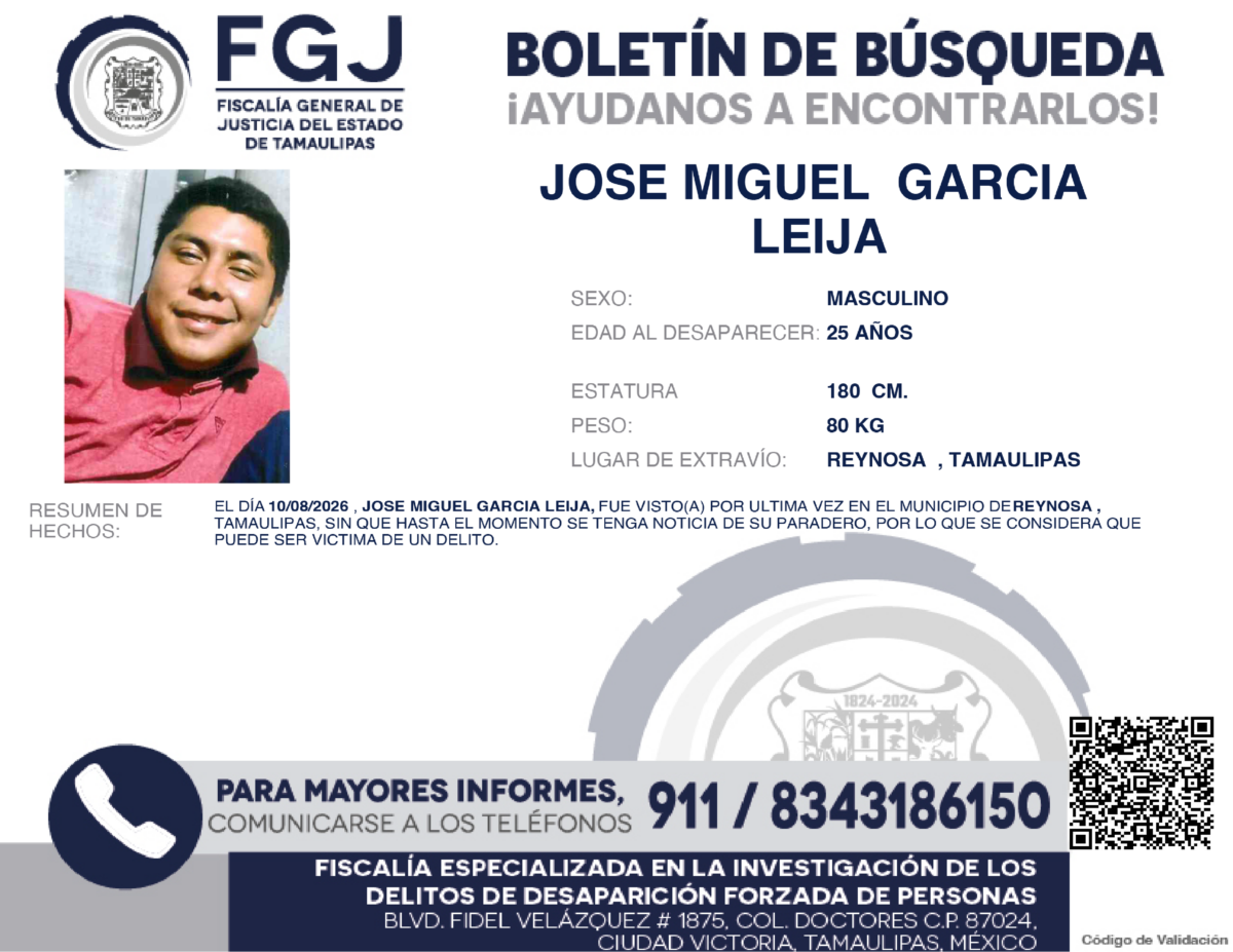 Boletín de Busqueda JOse Miguel Garcia