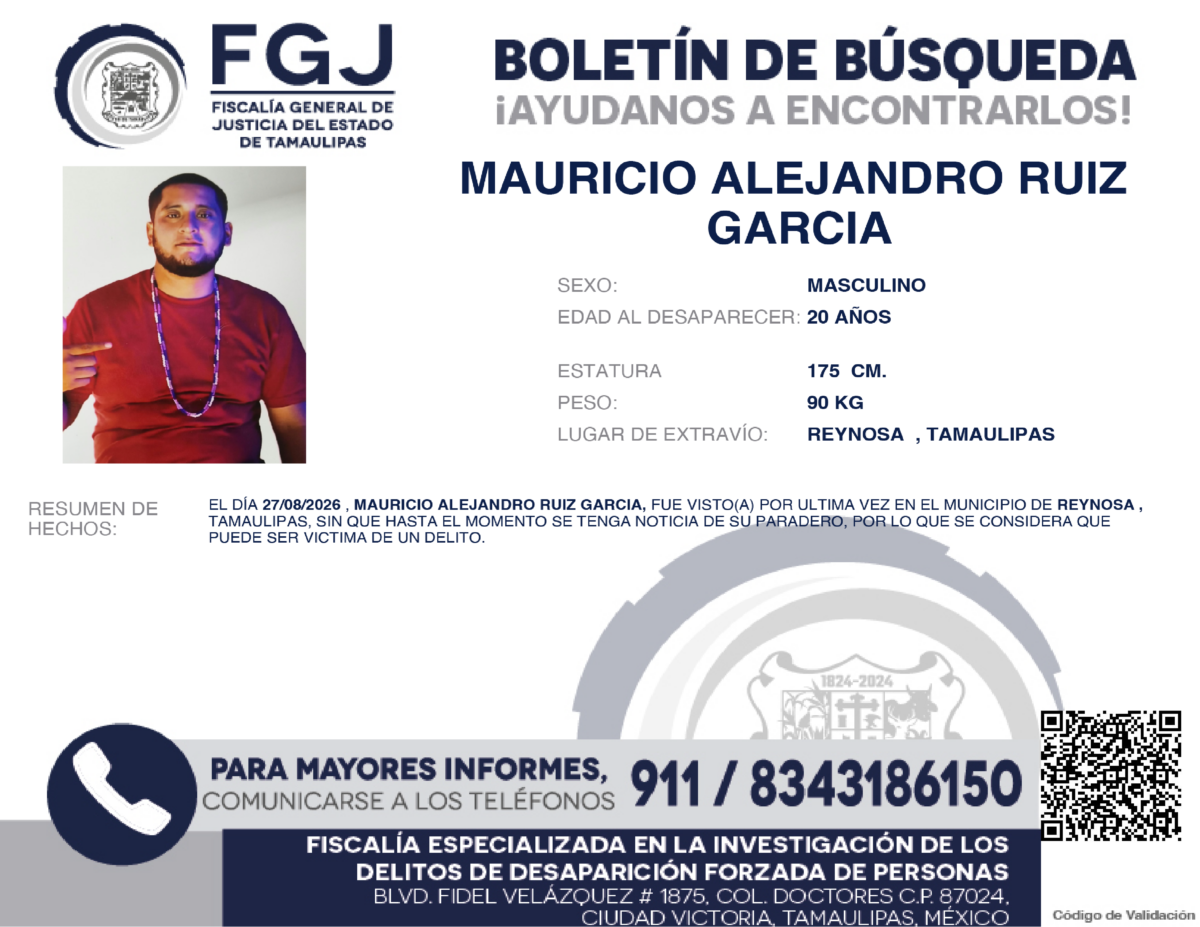 Boletín de Busqueda mauricio