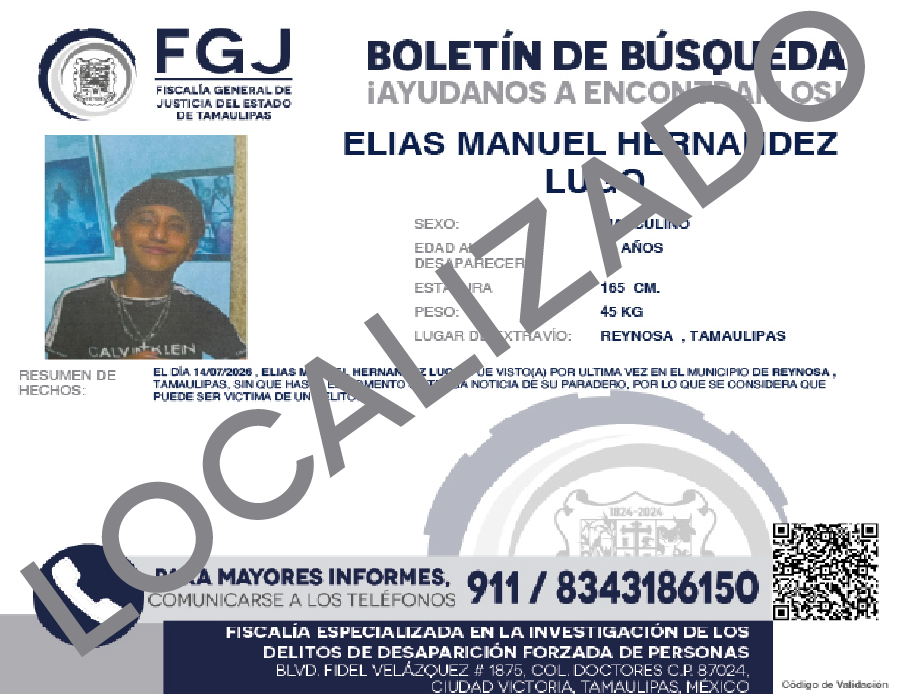 Boletin de Búsqueda Elias