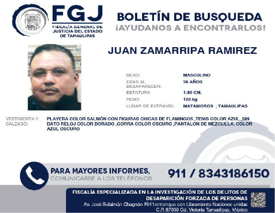 Boletin de busqueda Juan Z